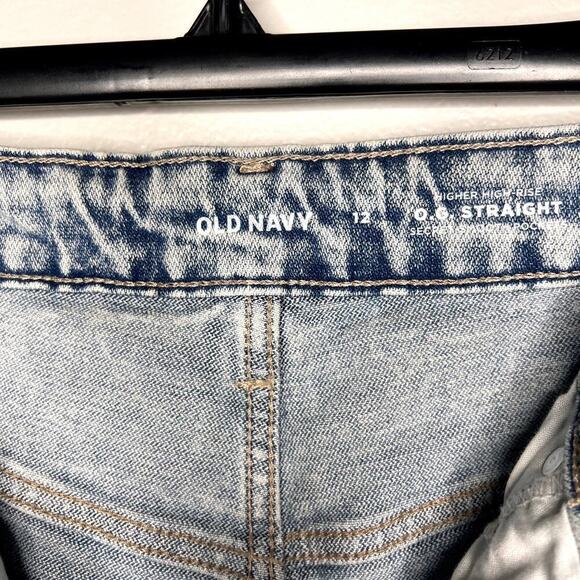 Old Navy O.G. Straight Leg Higher High-Rise Jeans Secret Smooth Pockets Size 12 - Picture 4 of 16
